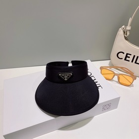 PRADA, шляпа с широкими полями, черно-белая, очень популярная мод