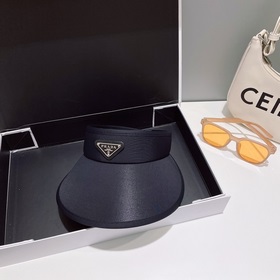 PRADA, шляпа с широкими полями, черно-белая, очень популярная мод