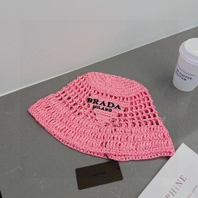 PRADA Пальто из соломы, рыбацкая шляпа, ручной работы, официальна