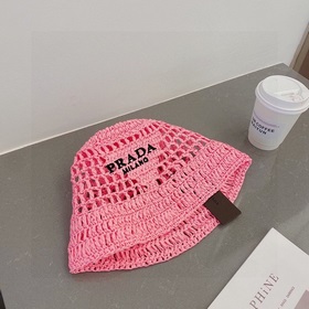 PRADA Пальто из соломы, рыбацкая шляпа, ручной работы, официальна
