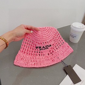 PRADA Пальто из соломы, рыбацкая шляпа, ручной работы, официальна