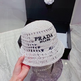 PRADA Пальто из соломы, рыбацкая шляпа, ручной работы, официальна