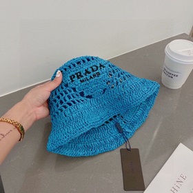 PRADA Пальто из соломы, рыбацкая шляпа, ручной работы, официальна