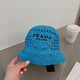 PRADA Пальто из соломы, рыбацкая шляпа, ручной работы, официальна