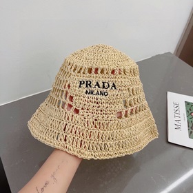 PRADA Пальто из соломы, рыбацкая шляпа, ручной работы, официальна
