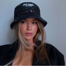 PRADA Пальто из соломы, рыбацкая шляпа, ручной работы, официальна