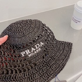 PRADA Пальто из соломы, рыбацкая шляпа, ручной работы, официальна