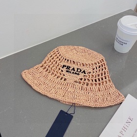 PRADA Пальто из соломы, рыбацкая шляпа, ручной работы, официальна