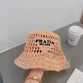 PRADA Пальто из соломы, рыбацкая шляпа, ручной работы, официальна