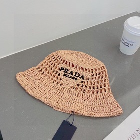 PRADA Пальто из соломы, рыбацкая шляпа, ручной работы, официальна