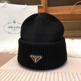 PRADA 2023 осенне-зимняя коллекция вязаных шапок, чрезвычайно поп