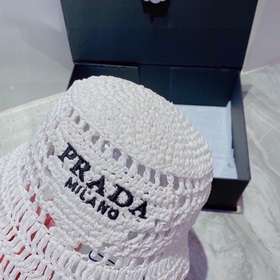 PRADA Пальто из соломы, рыбацкая шляпа, ручной работы, официальна
