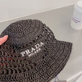 PRADA Пальто из соломы, рыбацкая шляпа, ручной работы, официальна