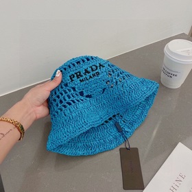 PRADA Пальто из соломы, рыбацкая шляпа, ручной работы, официальна