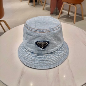 Prada, новая модель рыбацкой кепки из джинсовой ткани, изысканный