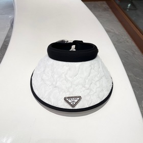 PRADA, шляпа с широкими полями, черно-белая, очень популярная мод