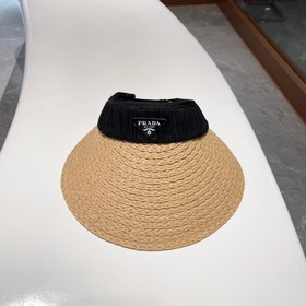 PRADA Пальто из соломы, шляпа с открытой макушкой, высокое качест