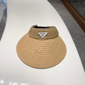 PRADA Пальто из соломы, шляпа с открытой макушкой, высокое качест