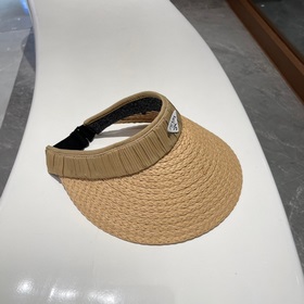 PRADA Пальто из соломы, шляпа с открытой макушкой, высокое качест