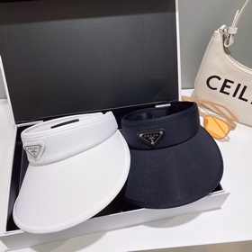 PRADA, шляпа с широкими полями, черно-белая, очень популярная мод