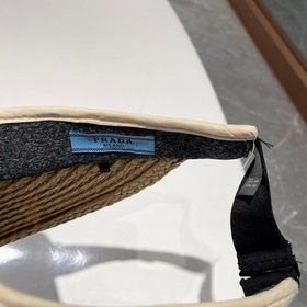 PRADA Пальмовая шляпа, шляпа с открытой макушкой, высокое качеств