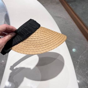 PRADA Пальто из соломы, шляпа с открытой макушкой, высокое качест