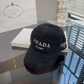 Prada (Прада) Оригинальная шерстяная бейсболка, металлическая эмб