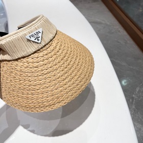PRADA Пальто из соломы, шляпа с открытой макушкой, высокое качест