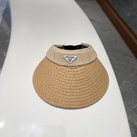 PRADA Пальто из соломы, шляпа с открытой макушкой, высокое качест