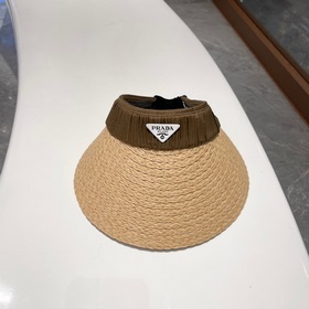PRADA Пальто из соломы, шляпа с открытой макушкой, высокое качест