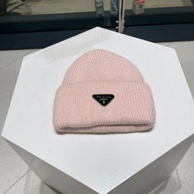 PRADA 2023 осенне-зимняя коллекция, вязаная шапка из ангорской ше