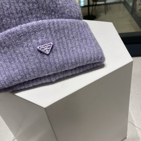 PRADA ПРАДА Осень-зима Шерстяная вязаная шапка Высокое качество и