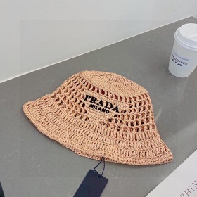 PRADA Пальто из соломы, рыбацкая шляпа, ручной работы, официальна