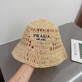PRADA Пальто из соломы, рыбацкая шляпа, ручной работы, официальна