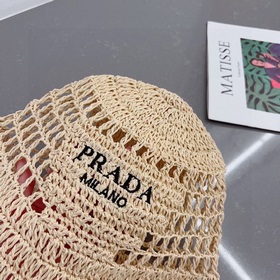 PRADA Пальто из соломы, рыбацкая шляпа, ручной работы, официальна