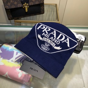 Новейшая шерстяная вязаная шапка от официального сайта PRADA, точ