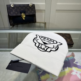 Новейшая шерстяная вязаная шапка от официального сайта PRADA, точ
