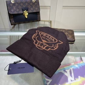 Новейшая шерстяная вязаная шапка от официального сайта PRADA, точ