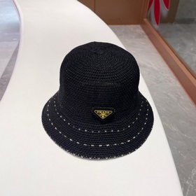 PRADA Пrada Тонкая рыбацкая шляпа для женщин, летняя шляпа от сол