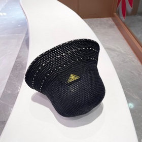 PRADA Пrada Тонкая рыбацкая шляпа для женщин, летняя шляпа от сол