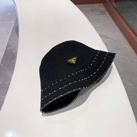PRADA Пrada Тонкая рыбацкая шляпа для женщин, летняя шляпа от сол