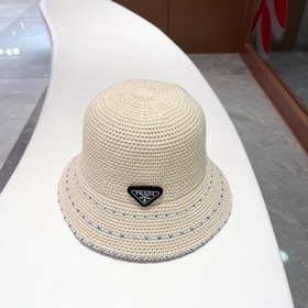 PRADA Пrada Тонкая рыбацкая шляпа для женщин, летняя шляпа от сол