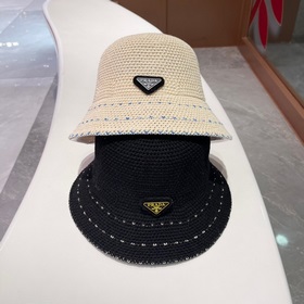 PRADA Пrada Тонкая рыбацкая шляпа для женщин, летняя шляпа от сол