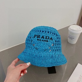 PRADA Пальто из соломы, рыбацкая шляпа, ручной работы, официальна