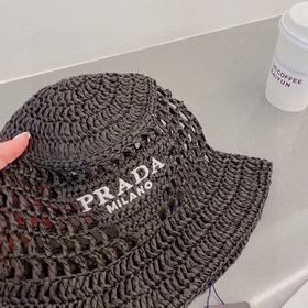 PRADA Пальто из соломы, рыбацкая шляпа, ручной работы, официальна