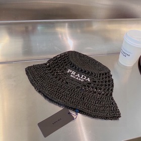 PRADA Пальто из соломы, рыбацкая шляпа, ручной работы, официальна