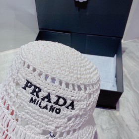 PRADA Пальто из соломы, рыбацкая шляпа, ручной работы, официальна