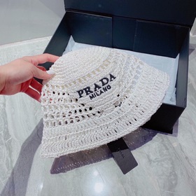 PRADA Пальто из соломы, рыбацкая шляпа, ручной работы, официальна