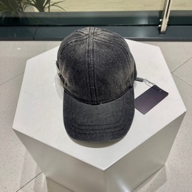 Pr@da Prada джинсовая бейсболка с треугольным козырьком Джинсовый