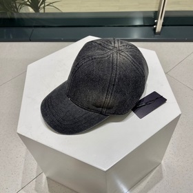 Pr@da Prada джинсовая бейсболка с треугольным козырьком Джинсовый
